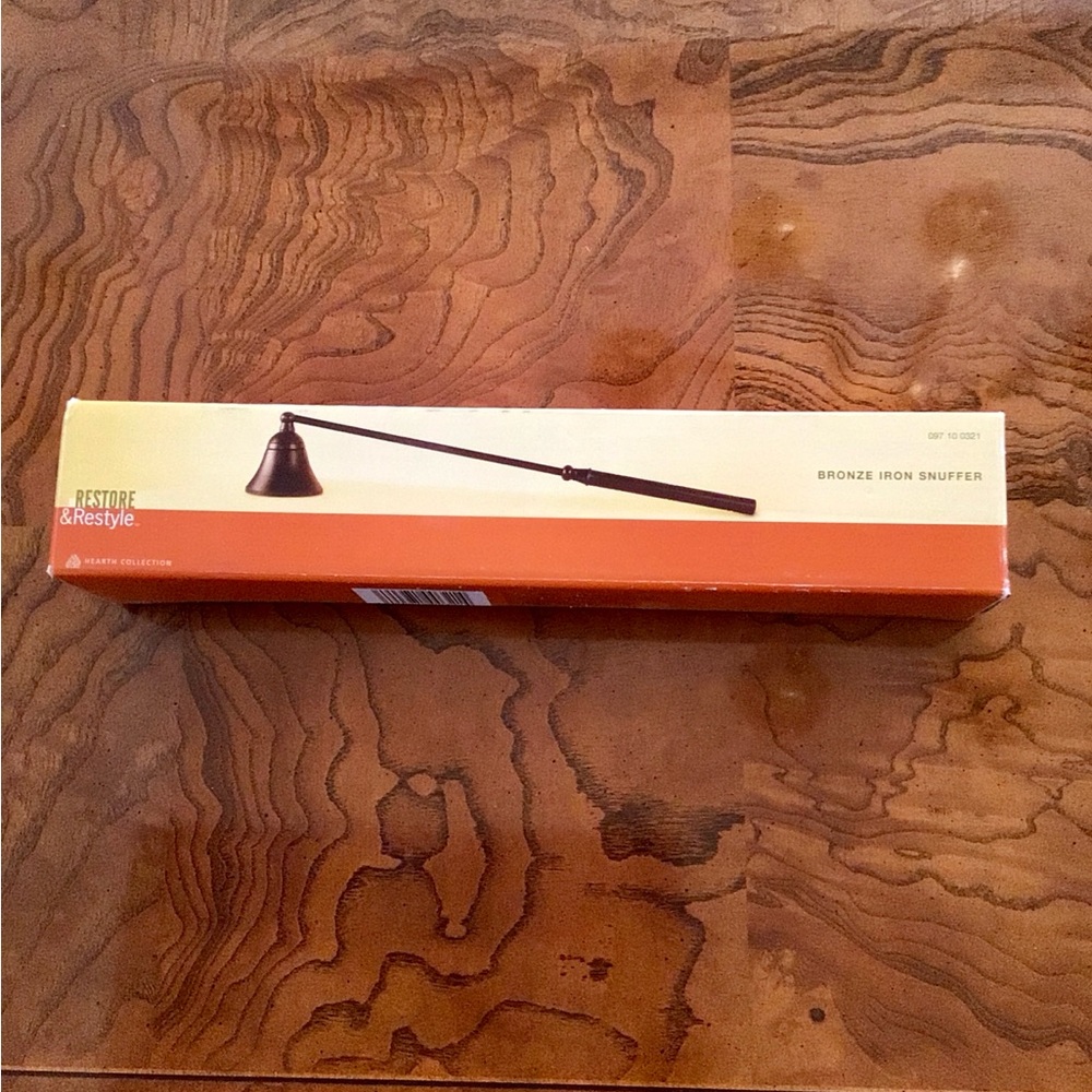 New in Box Bronze Iron Candle Snuffer